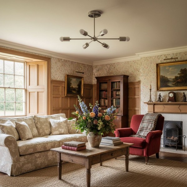 Żyrandol Mobilux Line Mid Century Modern – 6 lamp wiszących sufitowych T312