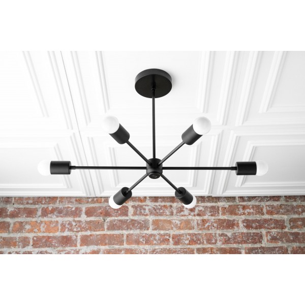 Żyrandol Mobilux Line Mid Century Modern – 6 lamp wiszących sufitowych T312