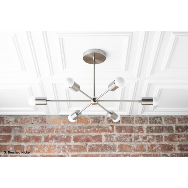 Żyrandol Mobilux Line Mid Century Modern – 6 lamp wiszących sufitowych T312