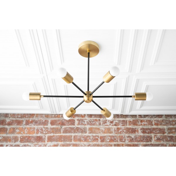 Żyrandol Mobilux Line Mid Century Modern – 6 lamp wiszących sufitowych T312