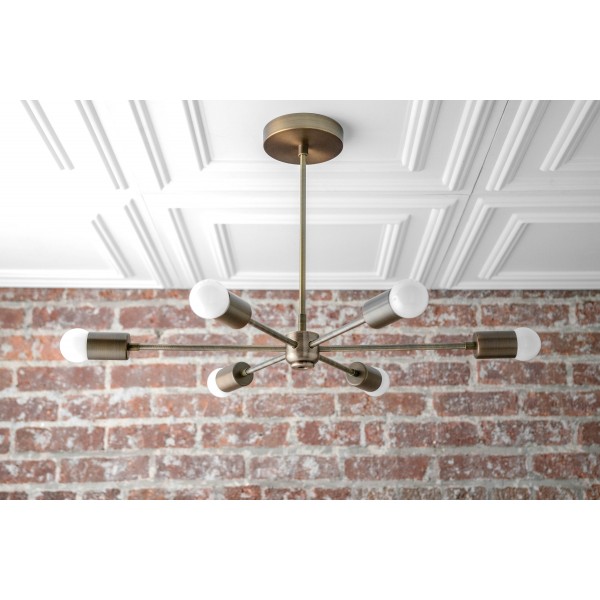 Żyrandol Mobilux Line Mid Century Modern – 6 lamp wiszących sufitowych T312