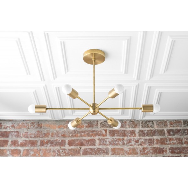 Żyrandol Mobilux Line Mid Century Modern – 6 lamp wiszących sufitowych T312