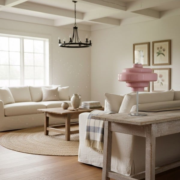 Koloro Multi-Layer Table Lamp - Vintage Glass and Metal for Living Room T276