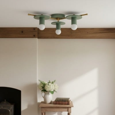 Radiro Globe Colorful Ceiling Light-3 Light Minimalist Fixture T295