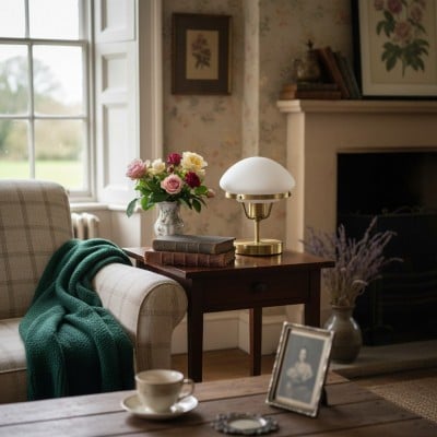 Ornato Luxe moderne tafellamp van messing of zwart - eierschaal matglazen armatuur T358