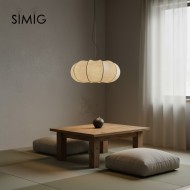 Modern Creative Flat Round Silk Pendant Lamp M25