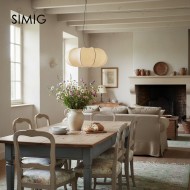 Modern Creative Flat Round Silk Pendant Lamp M25