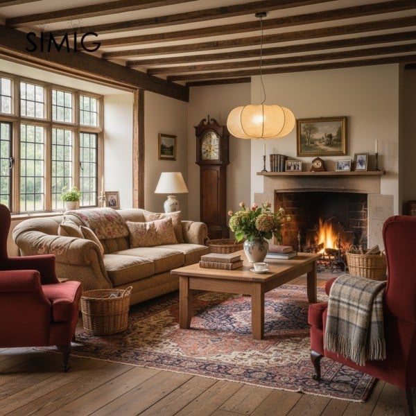 Modern Creative Flat Round Silk Pendant Lamp M25