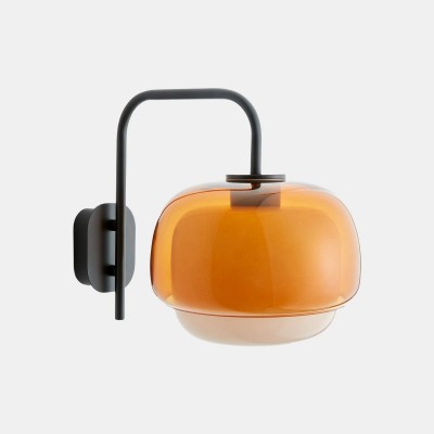 Lampada da parete in vetro vintage moderno colorato Clinco - Luce morbida a fungo T416