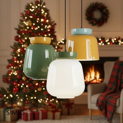 Fiesta Kolorowa ceramiczna lampa wisząca w kształcie misy do jadalni T068