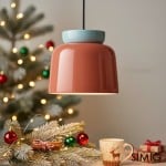 Dumora Linen Drum Ceiling Light – Modern Flush Mount Design T001