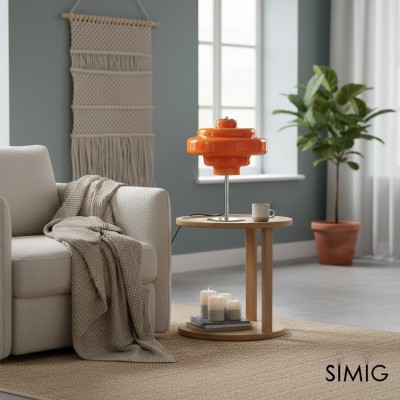 Lampada da tavolo in vetro con base cromata Koloro: elegante e funzionale per qualsiasi spazio T276