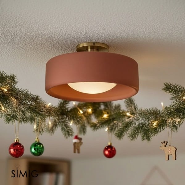 Cerova Elegant Round Porcelain Flush Mount Ceiling Light G86