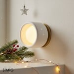 Fibura Sleek Linen Shade Metal Wall Lamp T248