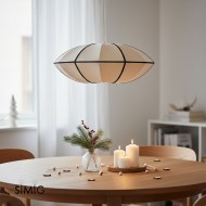 Modern UFO Fabric Pendant Lamp for Dining Room and Living Space S180