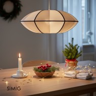 Modern UFO Fabric Pendant Lamp for Dining Room and Living Space S180