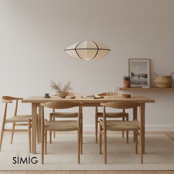 Modern UFO Fabric Pendant Lamp for Dining Room and Living Space S180