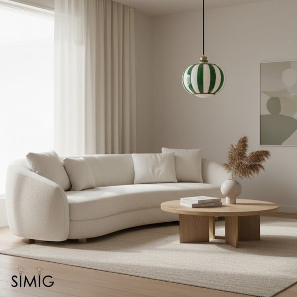 Lampada a sospensione Meira a righe giocose per cucine e sala da pranzo S369