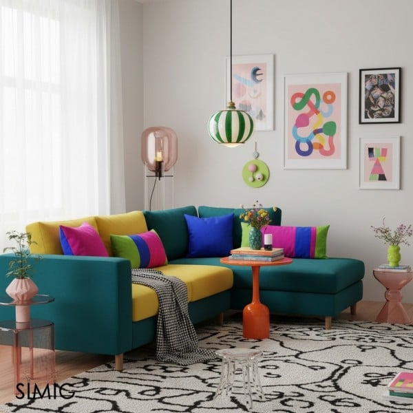 Lampada a sospensione Meira a righe giocose per cucine e sala da pranzo S369