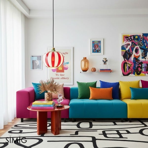 Lampada a sospensione Meira a righe giocose per cucine e sala da pranzo S369