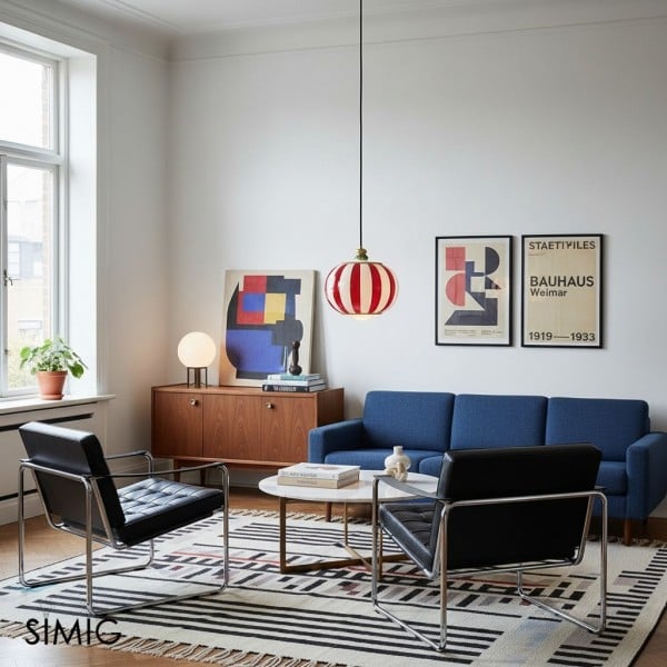 Lampada a sospensione Meira a righe giocose per cucine e sala da pranzo S369