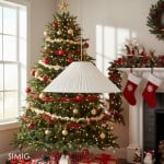 Lampadario in tessuto a pois neri Geometry S364