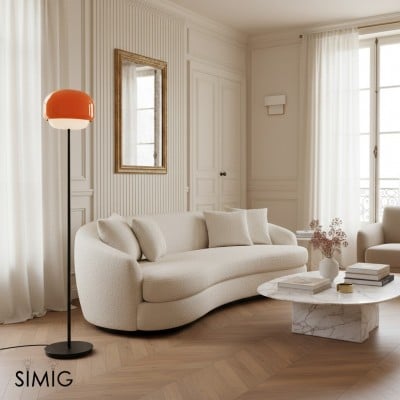 Lampada da terra moderna a forma di fungo Clinco - Design in vetro colorato T417