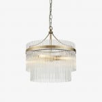 Lampada a sospensione Meira a righe giocose per cucine e sala da pranzo S369