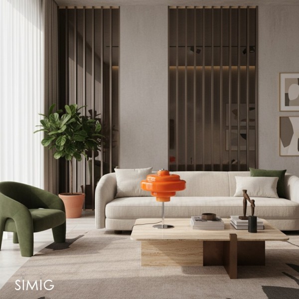 Koloro Multi-Layer Table Lamp - Vintage Glass and Metal for Living Room T276