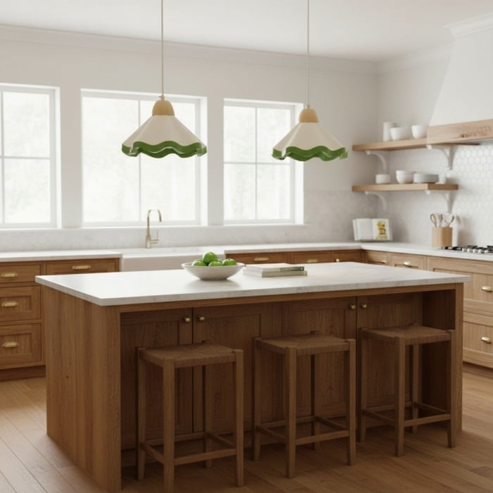 Moliro Modern Wavy Pendant Lamp – Minimalist Hanging Light T515