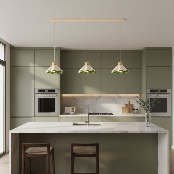 Moliro Modern Wavy Pendant Lamp – Minimalist Hanging Light T515