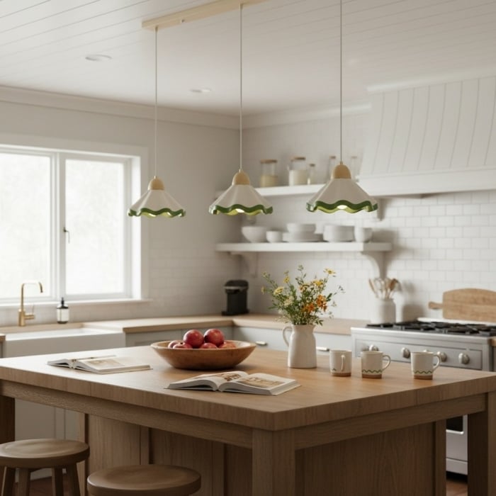 Moliro Modern Wavy Pendant Lamp – Minimalist Hanging Light T515