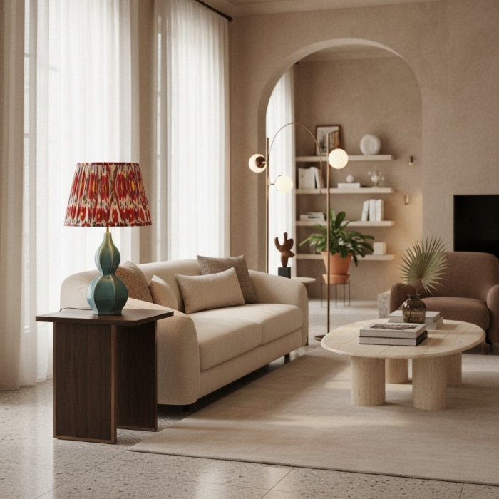 Thalune Seaweed Ceramic Lamp - Sculptural Design for Coastal Decor T593