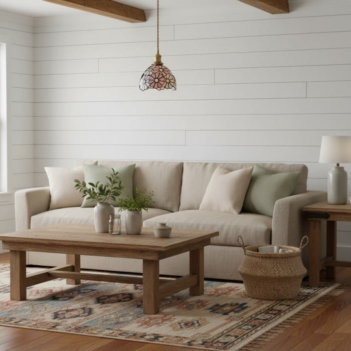 Vintagia Handcrafted Tiffany-Inspired Pendant – Elegant Living Room Light T520