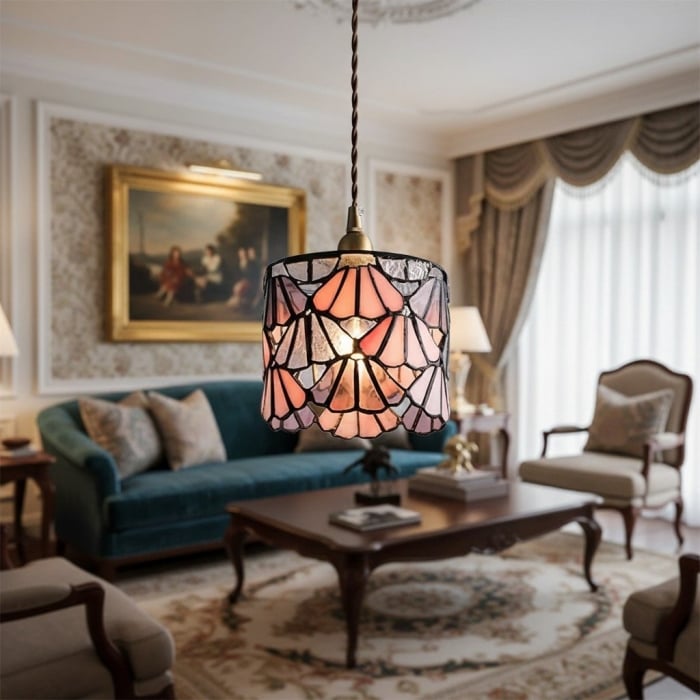 Vintagia Tiffany Artistic Stained Glass Pendant – Classic Pendant for Kitchen T514