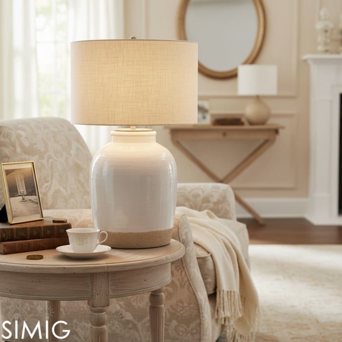 Clayra Sculptural Clay Table Lamp - Contemporary Light for Home T482