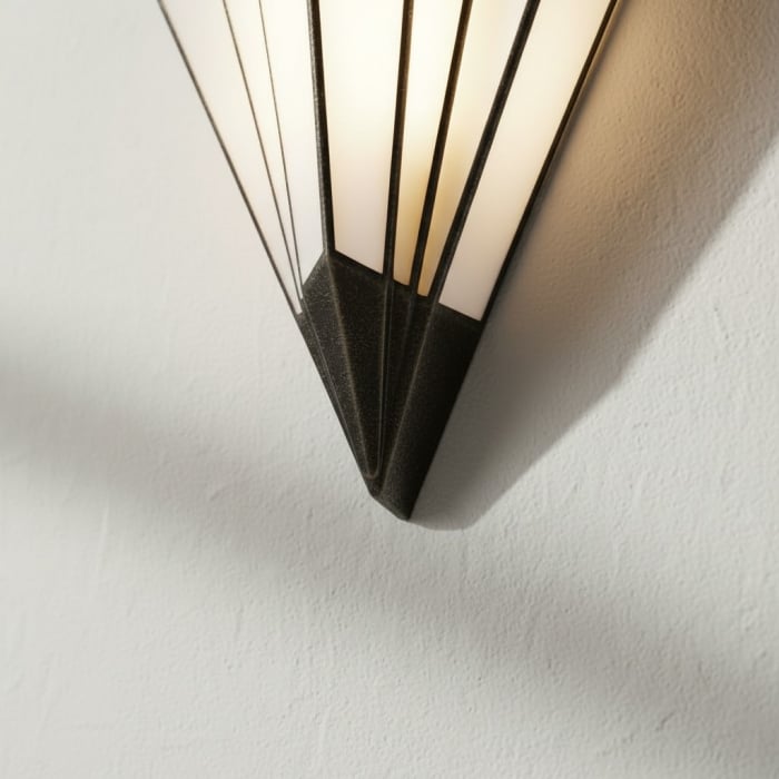 Kelsar Hand-Cut Glass Wall Light - Art Deco Accent for Hallways T645