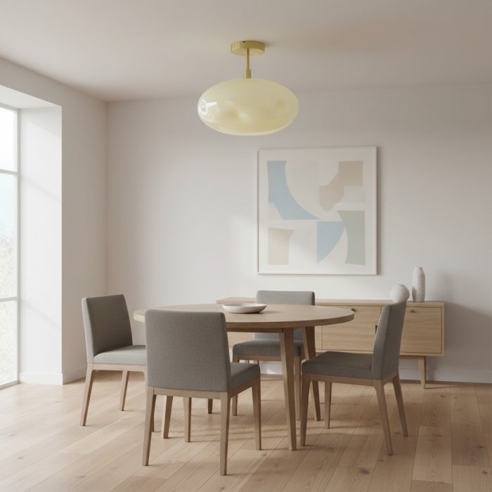 Lampa sufitowa Orra – rzeźbiarski kształt kuli do nowoczesnego salonu T663