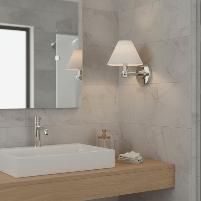 Kinkiet metalowy Roven – nowoczesne oświetlenie toaletki T656