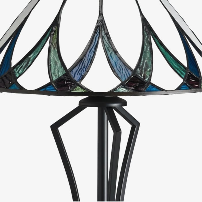 TF Allanton Tischleuchte im Tiffany-Stil - Akzentbeleuchtung fürs Arbeitszimmer T641