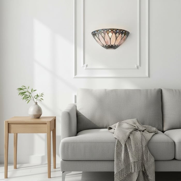 Kinkiet ścienny TF Brooklyn Bevelled Glass – stylowy kinkiet w stylu art déco do przedpokoju T639