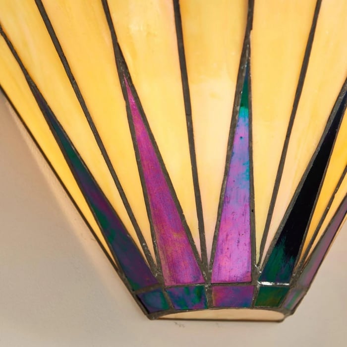 TF Dark Star Geometrische Wandleuchte - Art-Deco-Tiffany-Leuchte für Flur T638