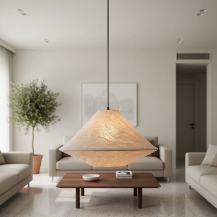 Zalen składana lampa wisząca z tkaniny – nowoczesna tkanina do przedpokoju T650