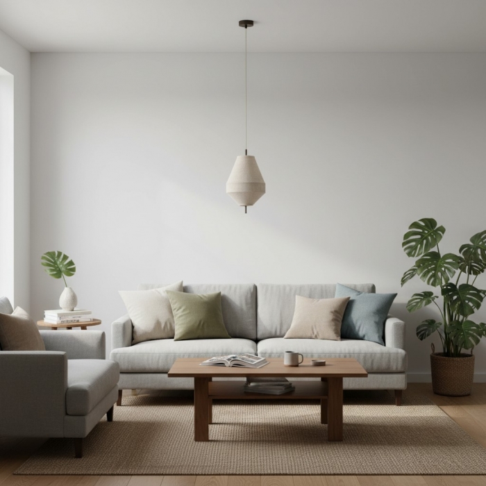 Zalen Layered Linen Pendelleuchte - Bronze Deckenleuchte für Wohn- und Esszimmer T651