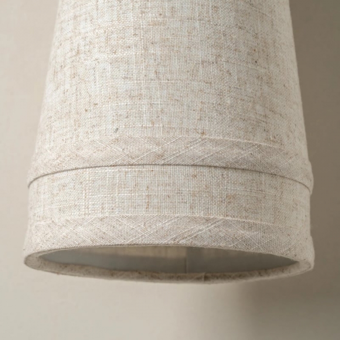 Zalen Wandleuchte – Leinenschirm mit Struktur und Retro-Bronze-Design T652