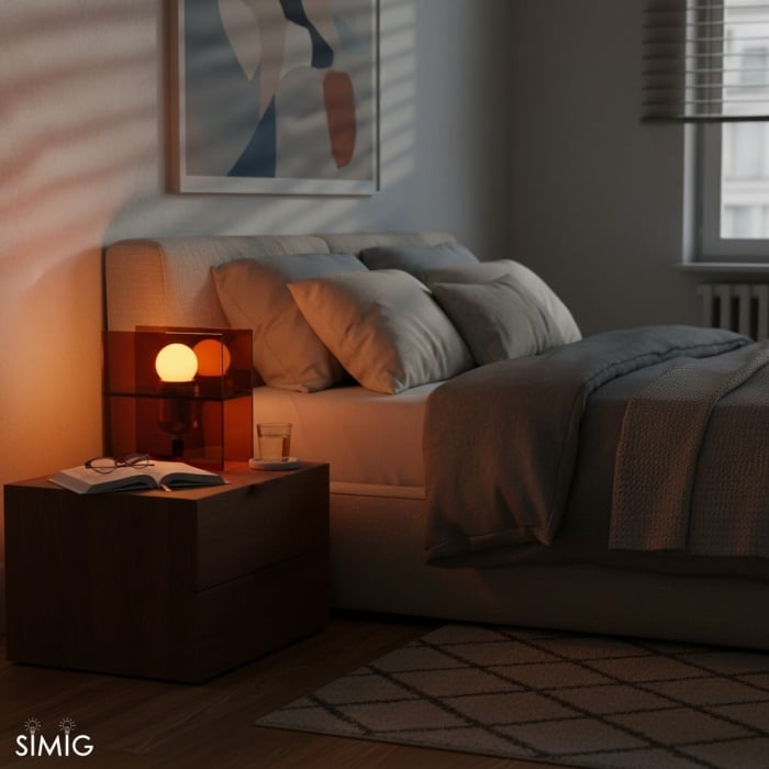 Afterglow Sunset Ocean Horizon Table Lamp - Modern Acrylic for Bedroom and Living Room S258