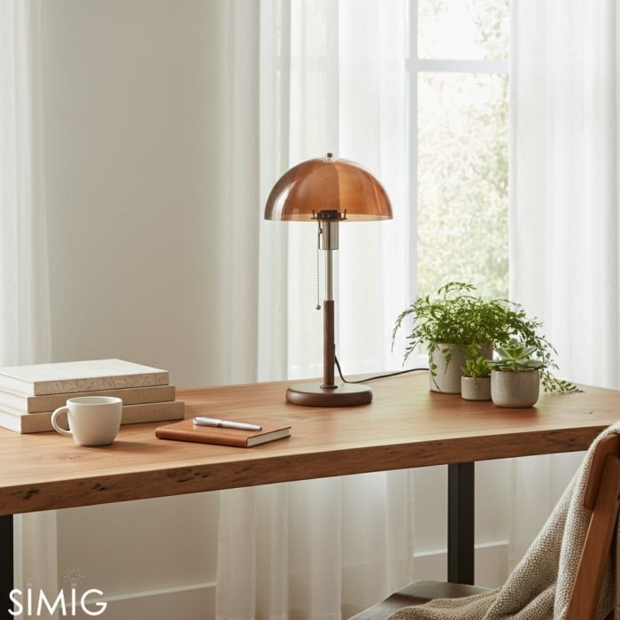 Afterglow Sunset Retro Rounded Shade Table Lamp - Bedroom Night Lamp T582