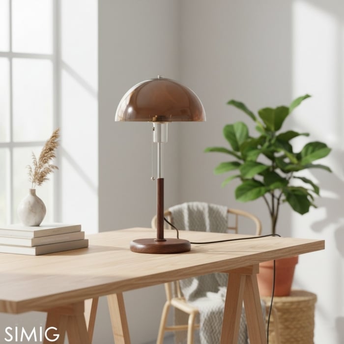 Afterglow Sunset Retro Rounded Shade Table Lamp - Bedroom Night Lamp T582