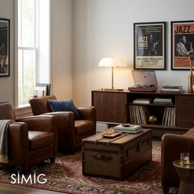 Lampe Ferosa Vintage en forme de bateau - Finition laiton avec abat-jour en verre opalin T047