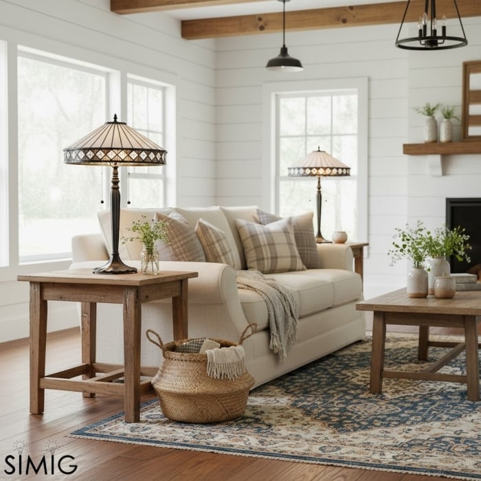 Lampa stołowa lub podłogowa TF Fargo Geometry Glass Tiffany – styl art déco, T643